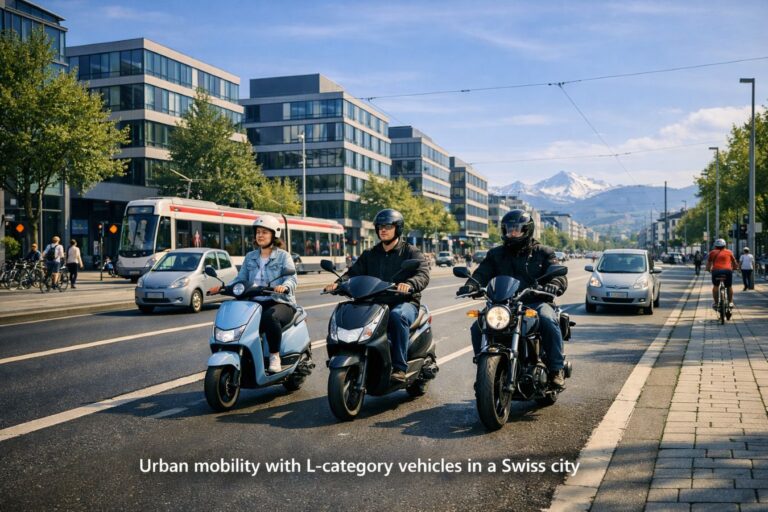 Urban mobility with L category vehicles in a Swiss city